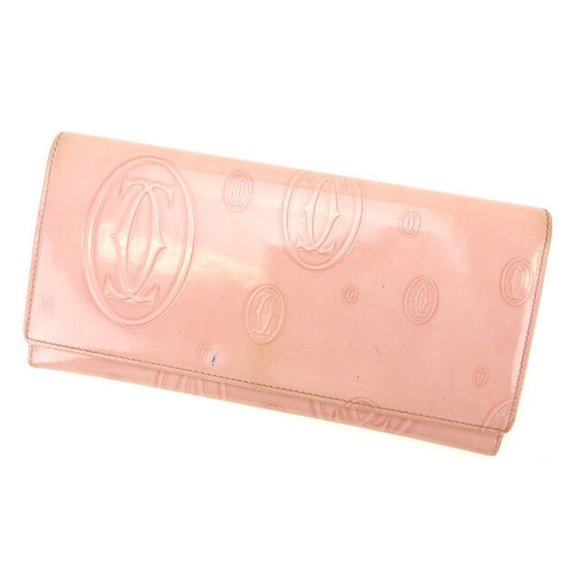 Cartier Handbags - Cartier Wallet Purse Long Wallet Pink Woman Authentic Used Y2065